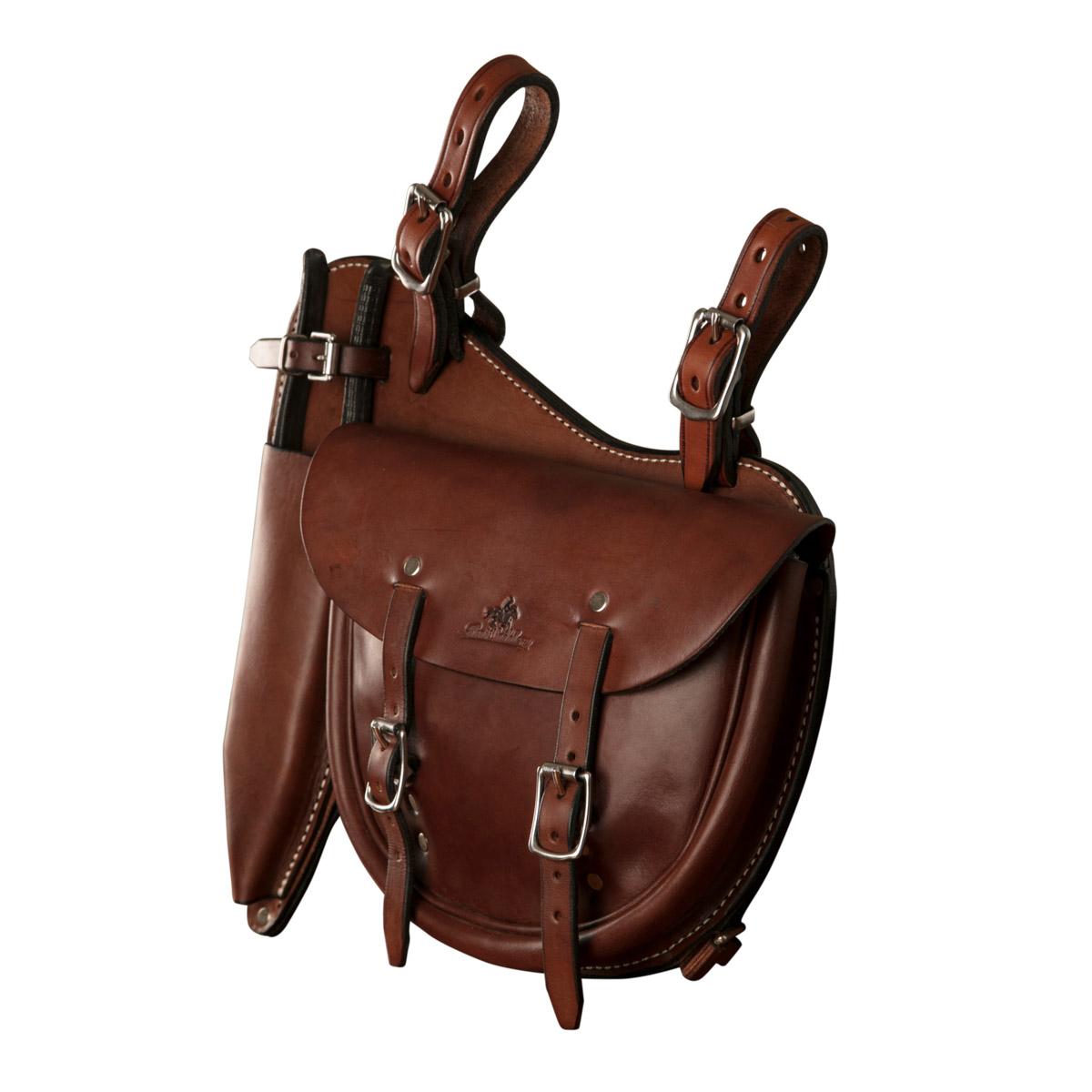 Saddle Bag, Solid Leather, with Pliers Pouch for 10